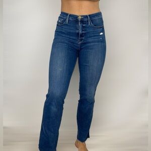 FRAME Le‎ Sylvia Slender Straight Organic Cotton Stretchy High Waisted